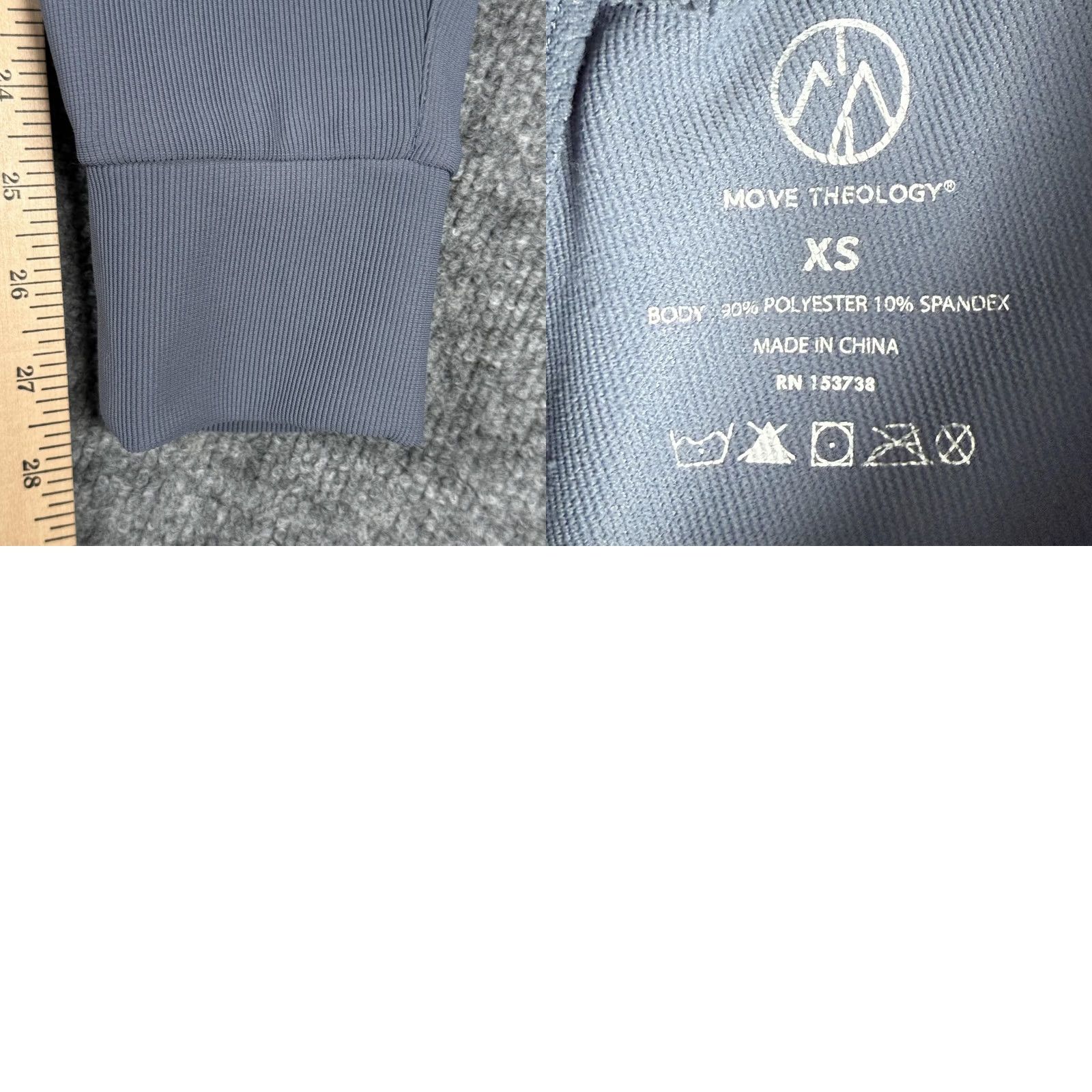Vintage Move Theology Pants Womens XS Gray Ribbed Cargo Joggers Yoga Athletic Polyester Size 26" / US 2 / IT 38 - 8 Thumbnail