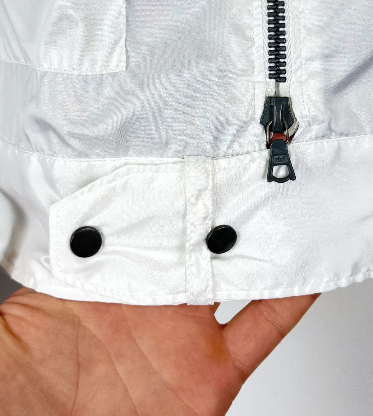 Vintage Vintage Archive hLam Milano Full Zip Nylon Jacket White Top Size L / US 10 / IT 46 - 10 Thumbnail