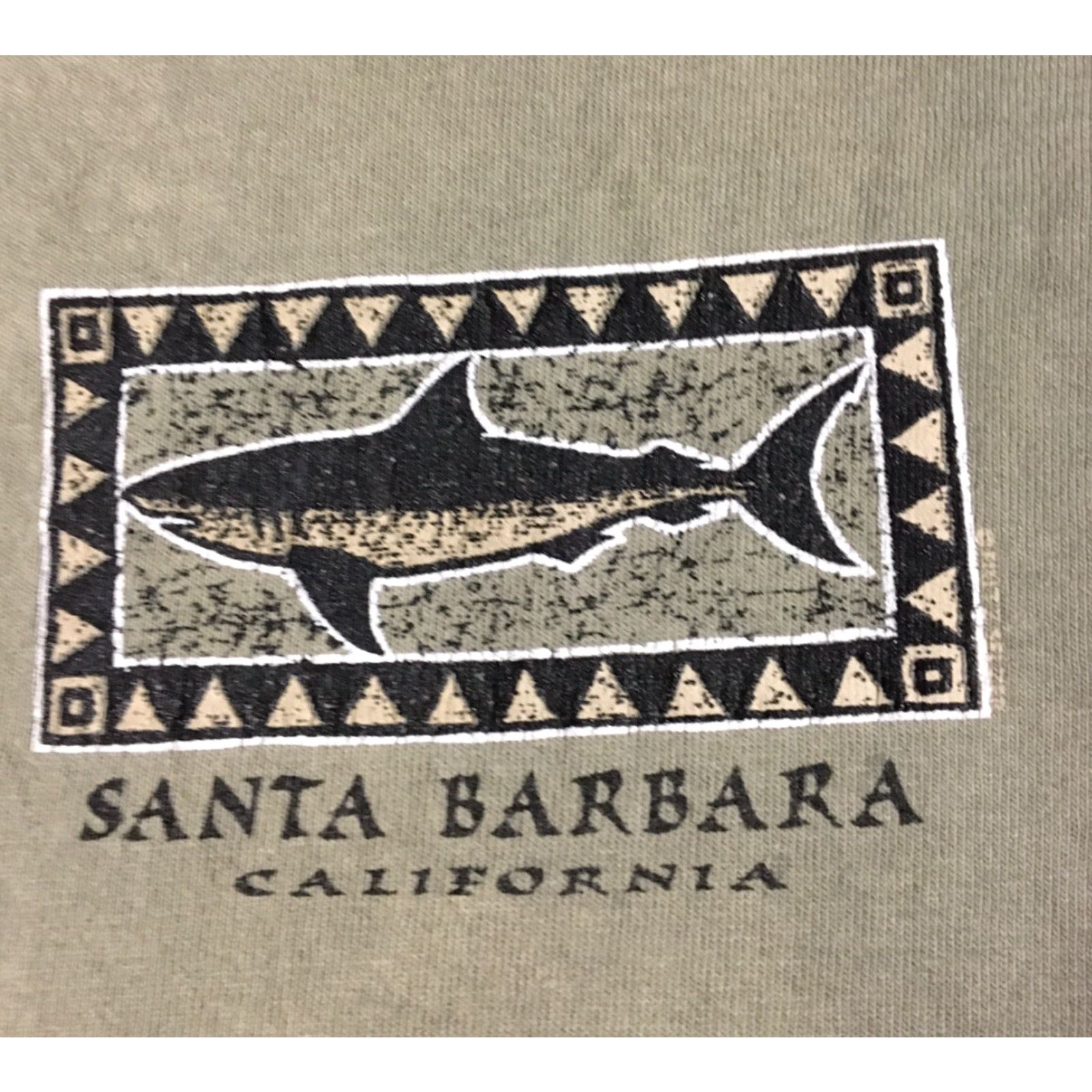 Tultex VINTAGE 90s Santa Barbara California faded distressed shirt L Tultex T-Shirt Men Short Sleeve Beige/Beige Biege? (Oops) Size US L / EU 52-54 / 3 - 3 Thumbnail