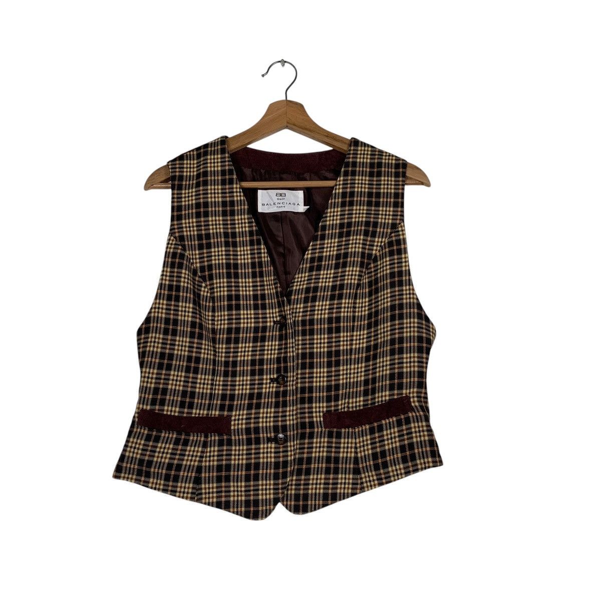 Balenciaga Balenciaga Nova Check Vest Size L / US 10 / IT 46 - 1 Thumbnail