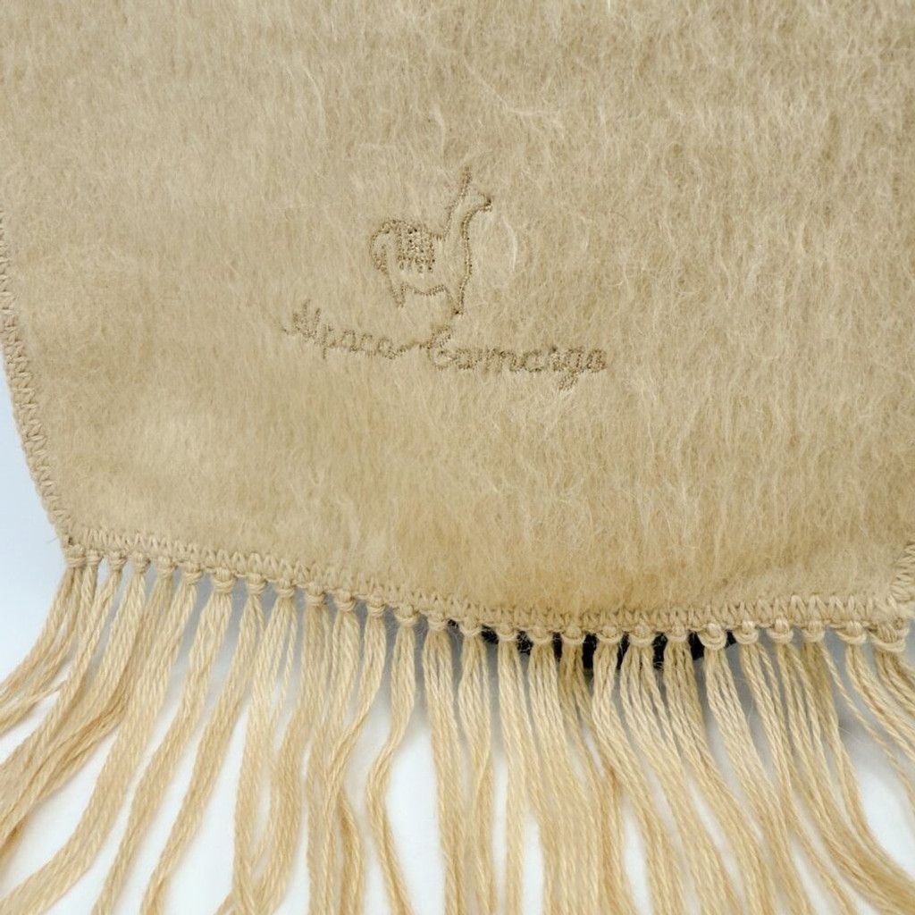 Other ALPACA CAMARGO 100% Alpaca Wool Beige Super Soft Scarf Size ONE SIZE - 4 Thumbnail