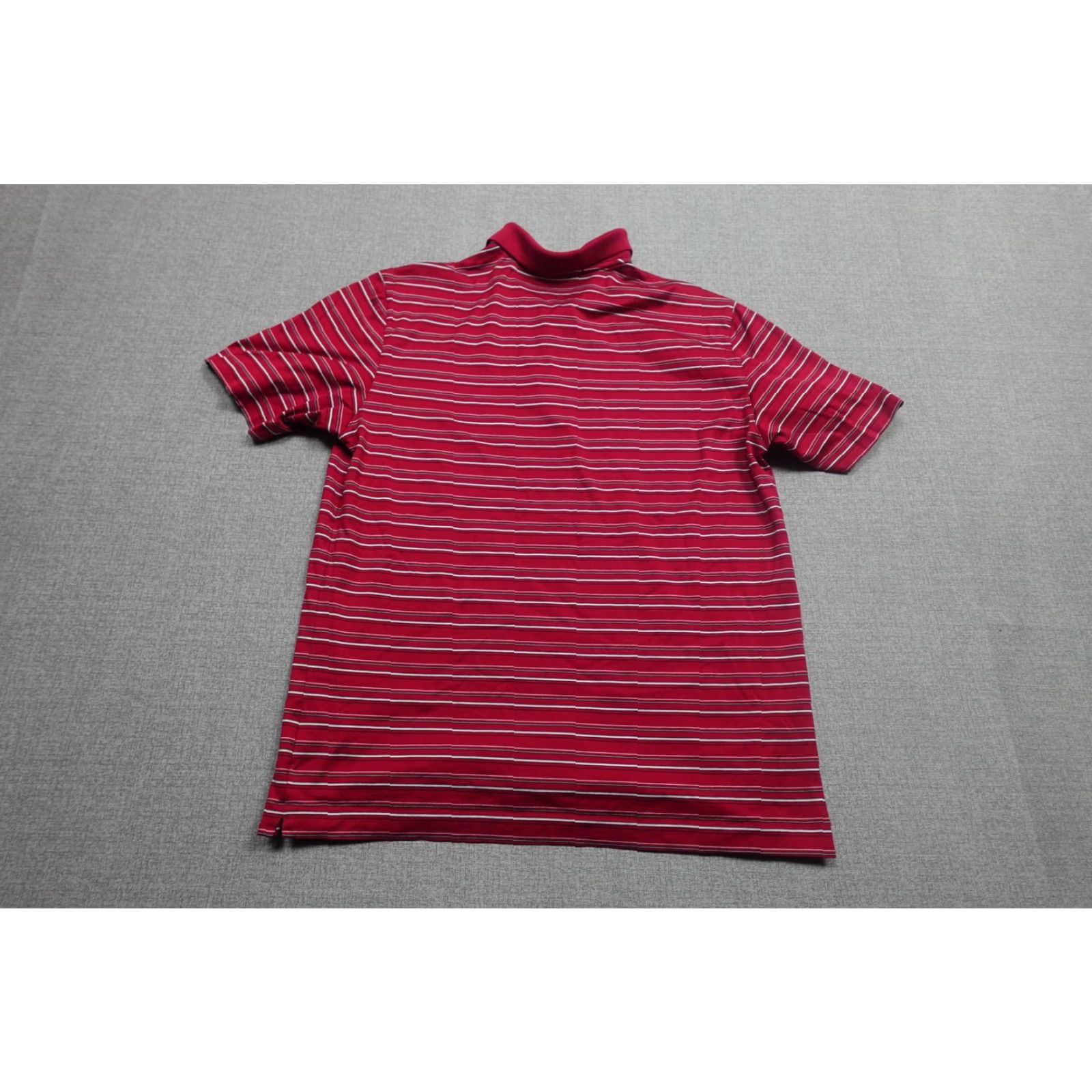 Nike Nike Dri-FIT Polo Mens Large Red Stripe Golf Performance Lightweight Shirt Modern Sports M L Mens Size US L / EU 52-54 / 3 - 4 Thumbnail