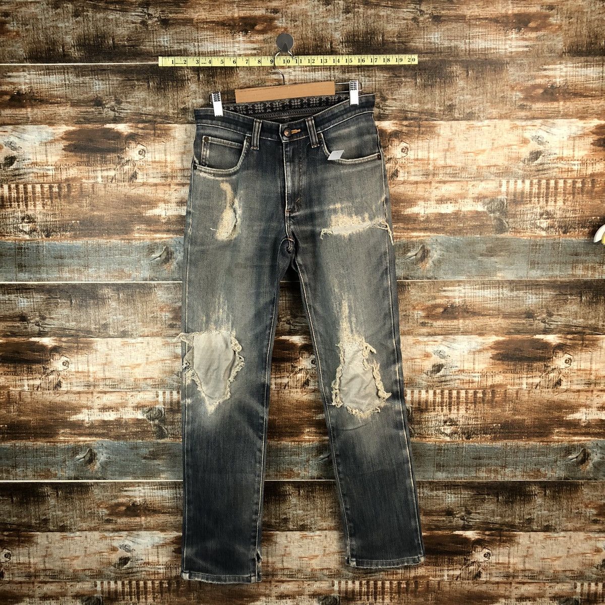 Edwin Edwin Blue Distressed ripped Denim Pants #A1440 Size US 29 - 1 Thumbnail