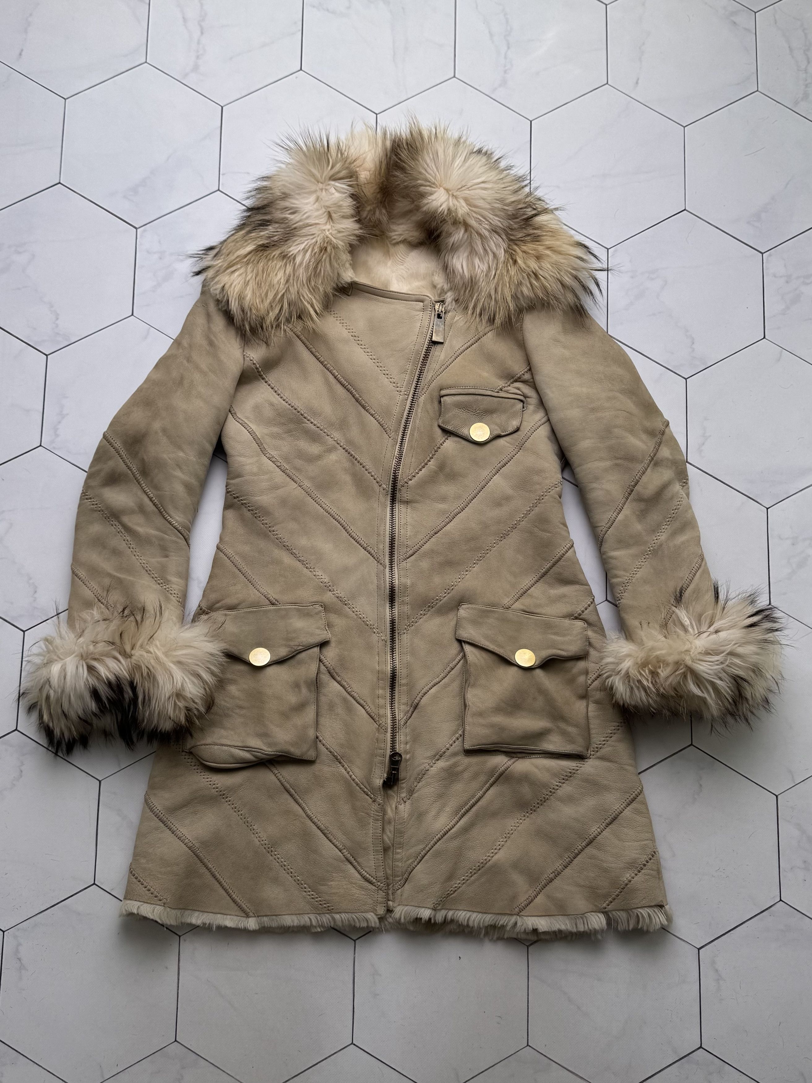 Vintage Vintage Real Sheepskin Coat Shearling Hooded Leather Coat Size M / US 6-8 / IT 42-44 - 5 Thumbnail