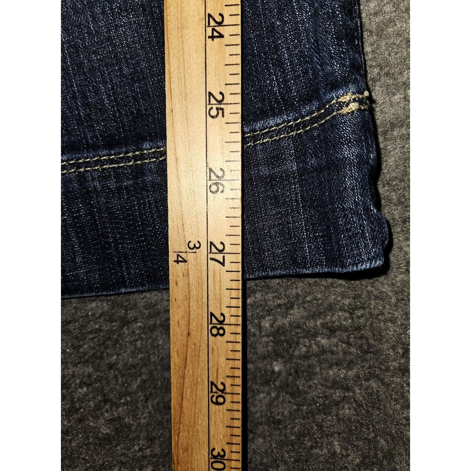 Eddie Bauer Eddie Bauer Jeans Womens 6P Blue Dark Wash Mid Rise Wide-Leg Stretch Denim Pants Size 28" / US 6 / IT 42 - 5 Thumbnail