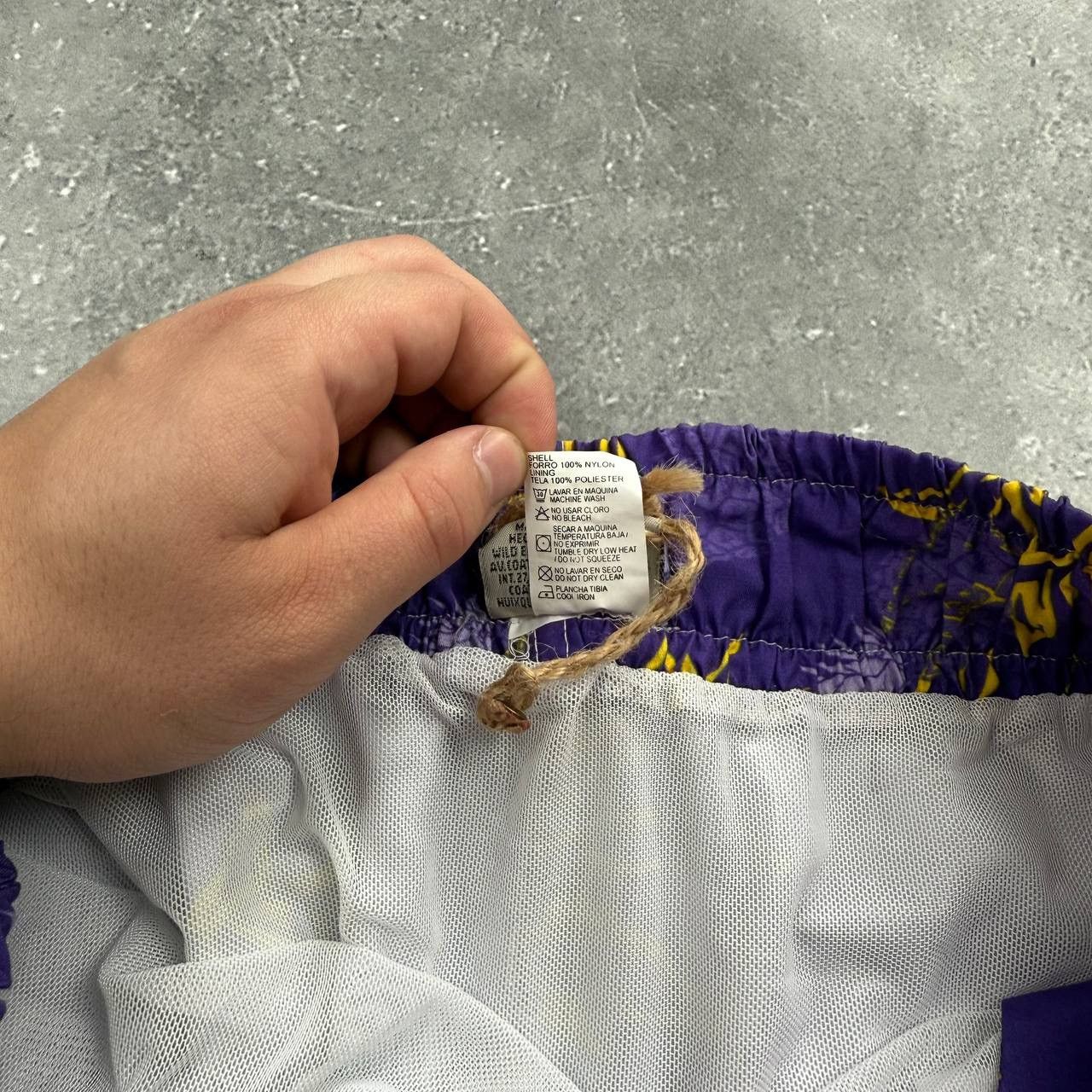 Vintage Vintage Piranha Joe Pineapple Print Swim Beach Shorts Purple Size US 31 - 12 Thumbnail