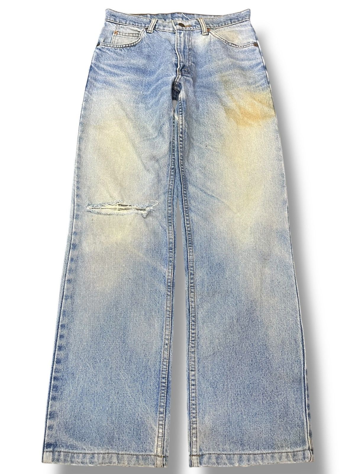 Vintage Levi’s 201 Orange Tab Mudwash Distressed Denim