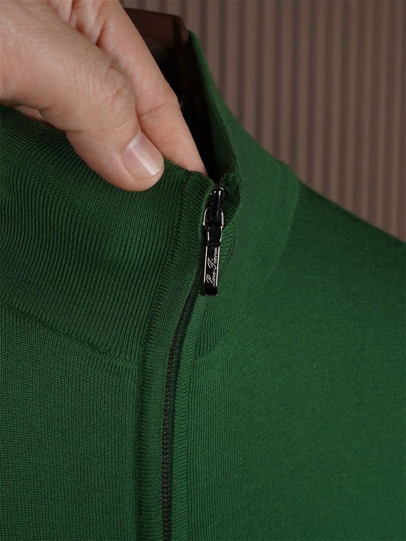 Loro Piana LORO PIANA 12 micron fully zipped knitted shirt Size US M / EU 48-50 / 2 - 7 Thumbnail