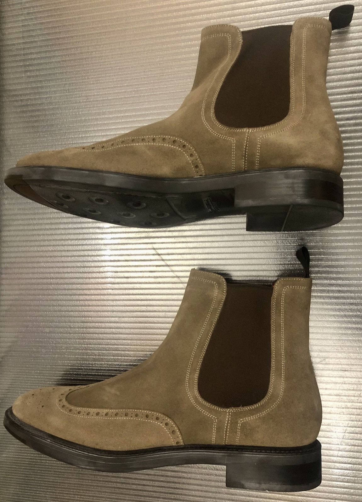 Santoni Santoni 🇮🇹 brown suede commando Chelsea boots 11.5 US NEW Size US 11.5 / EU 44-45 - 7 Thumbnail