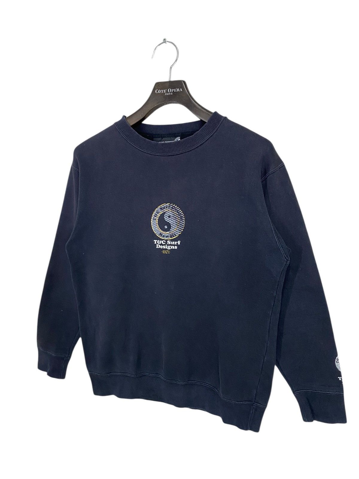Ron Jon Surf Shop × Vintage Vintage surfing t&c design center logo back hit sweatshirt Size US M / EU 48-50 / 2 - 4 Thumbnail