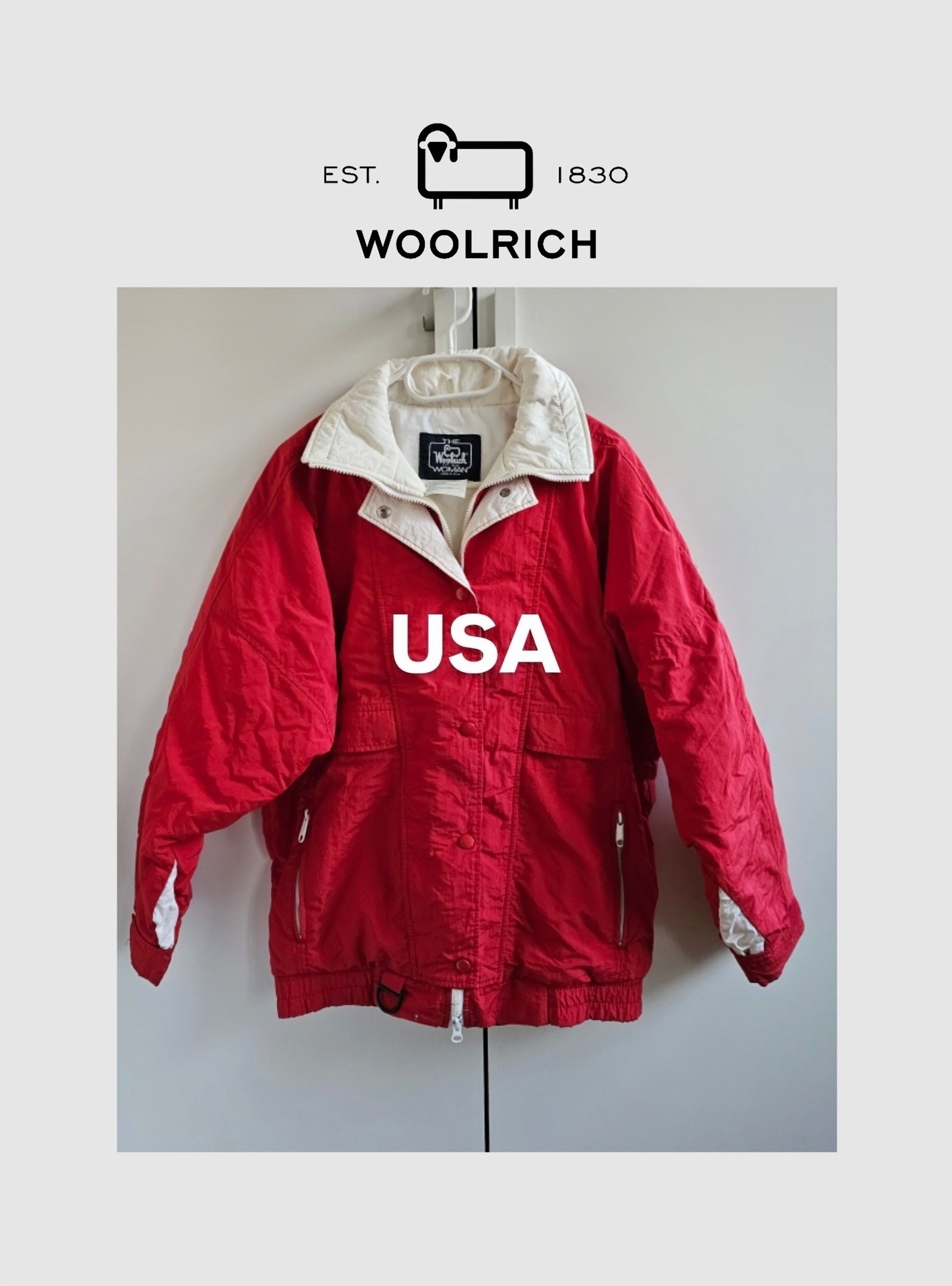 Woolrich Woolen Mills Woolrich women's winter jacket S vintage red Size S / US 4 / IT 40 - 1 Thumbnail