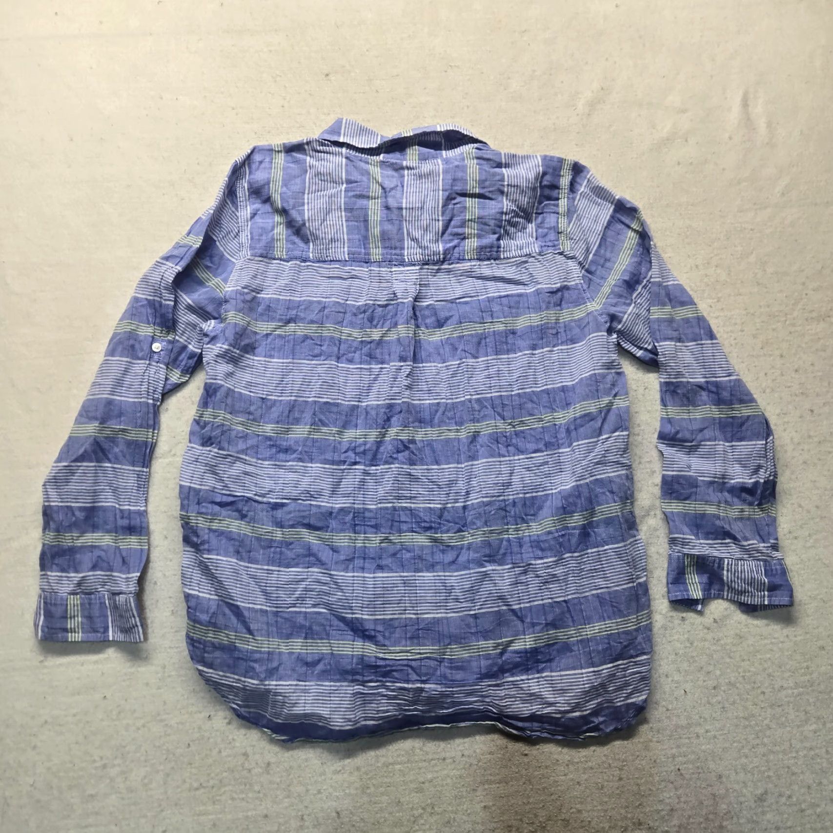 American Eagle Outfitters American Eagle Outfitters Blue Plaid Button-Up Shirt Women's XL Roll Tab Long Sleeve Size XL / US 12-14 / IT 48-50 - 8 Thumbnail