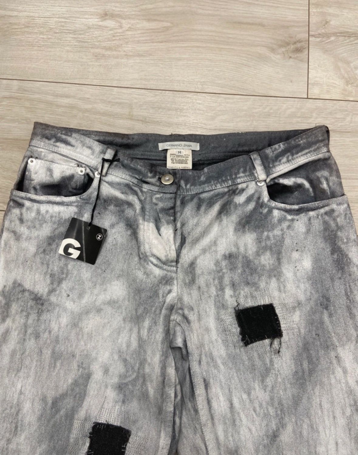 Japanese Brand × Le Grande Bleu (L.G.B.) Very Rare🔥Germano Zama Painted Distressed Denims🔥 Size US 32 / EU 48 - 6 Thumbnail