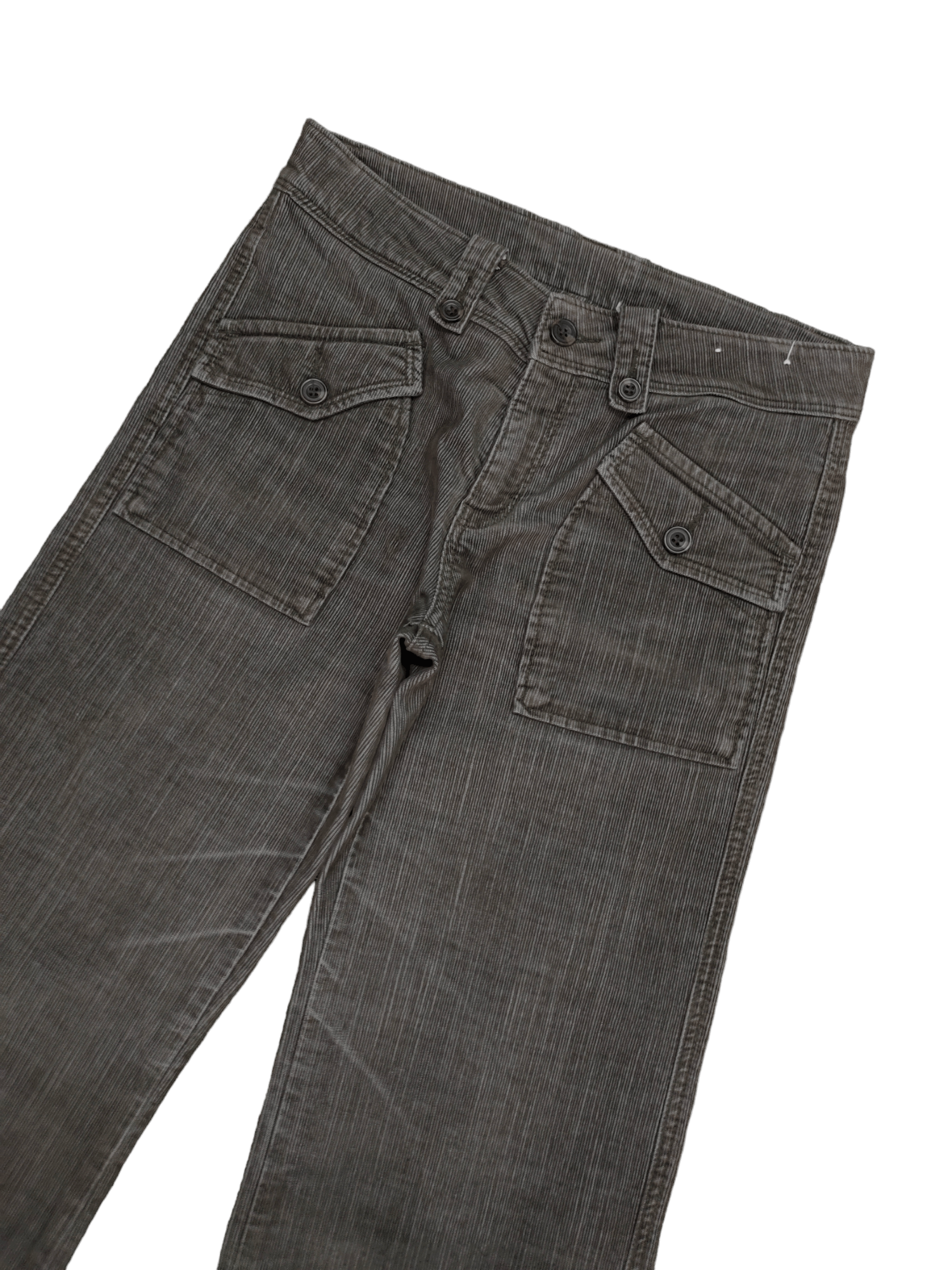 If Six Was Nine Flare Jeans Japan Corduroy Denim Bush Pants Bootcut Y2k Size US 31 - 4 Thumbnail