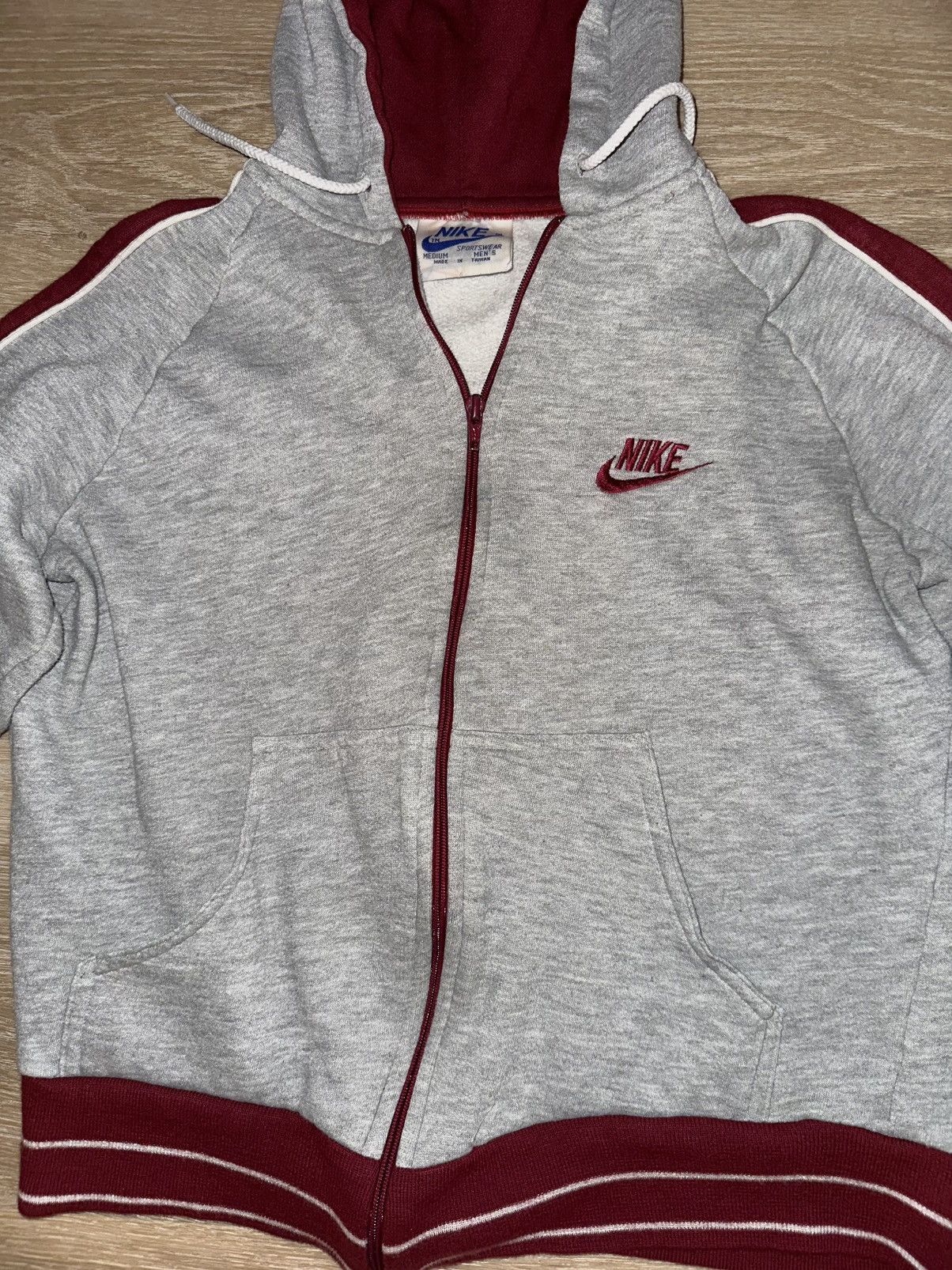 Nike × Vintage Vintage 70’s Nike Spellout Zip Up Hoodie Size US S / EU 44-46 / 1 - 3 Thumbnail