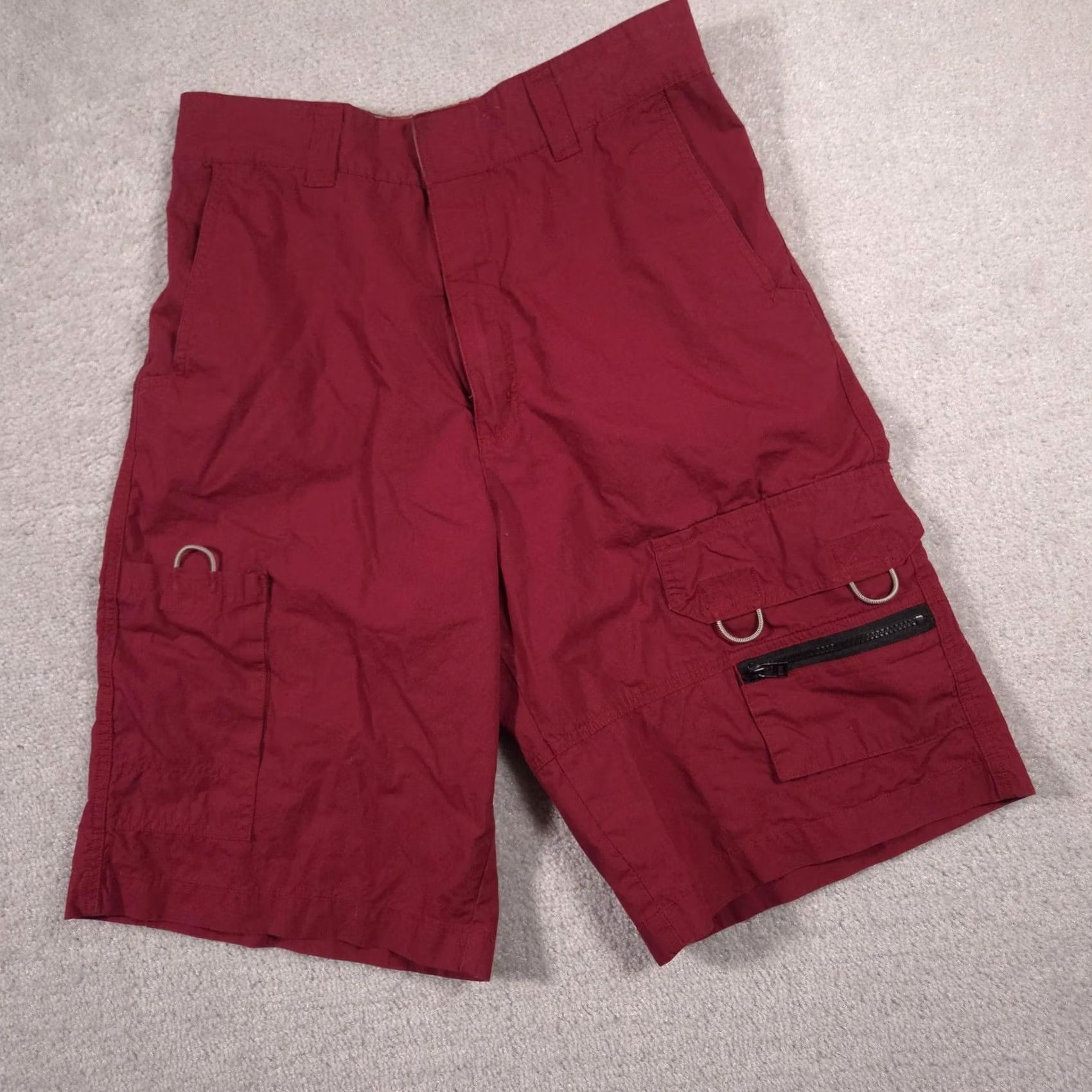 Vintage Arizona Jean Co Cargo Shorts Mens 32 Red Canvas Adjustable Waist Pockets Cargo Shorts Mens Red Canvas Adjustable Waist Pockets Size US 32 / EU 48 - 2 Thumbnail