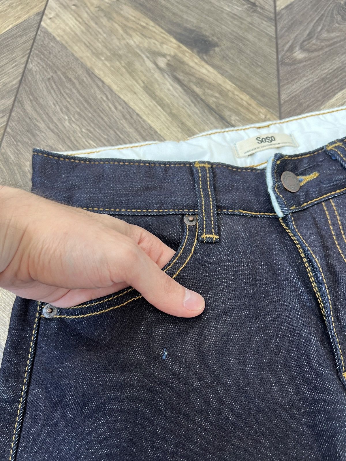 SoSo Vintage Soso Denim Blue indigo Selvedge Pants Size US 26 / EU 42 - 6 Thumbnail