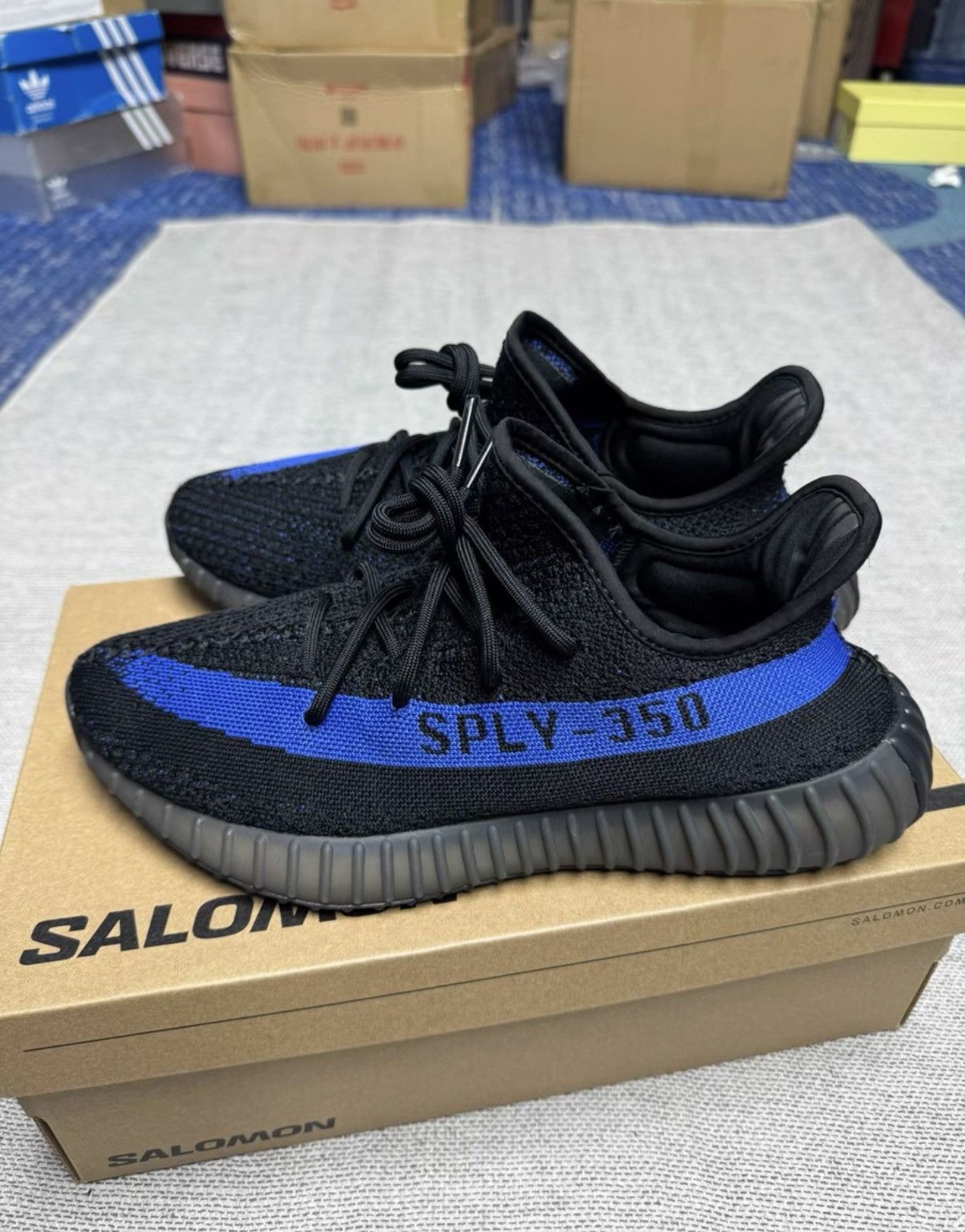 Adidas Adidas Yeezy 350 Black Blue GY7164 K37 Size US 9.5 / EU 42-43 - 8 Thumbnail