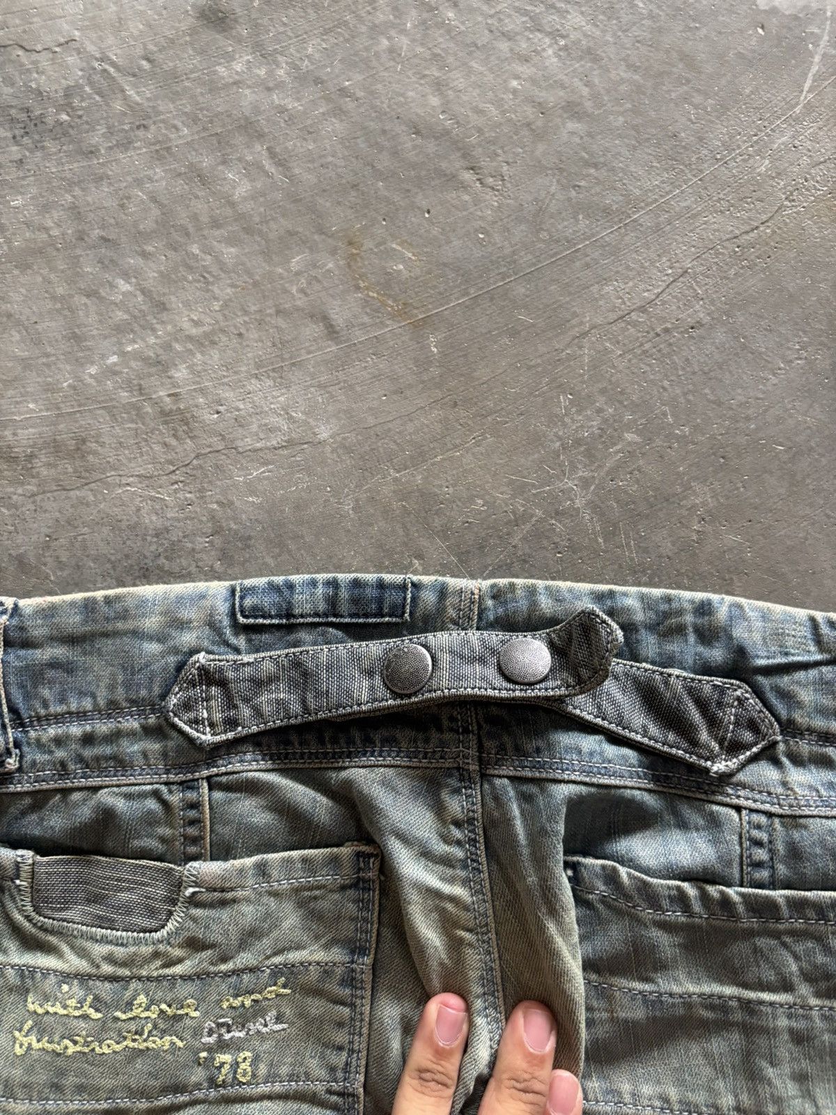 Diesel RARE flared diesel rusty patchwork art panelled distressed Size 27" / US 4 / IT 40 - 21 Thumbnail
