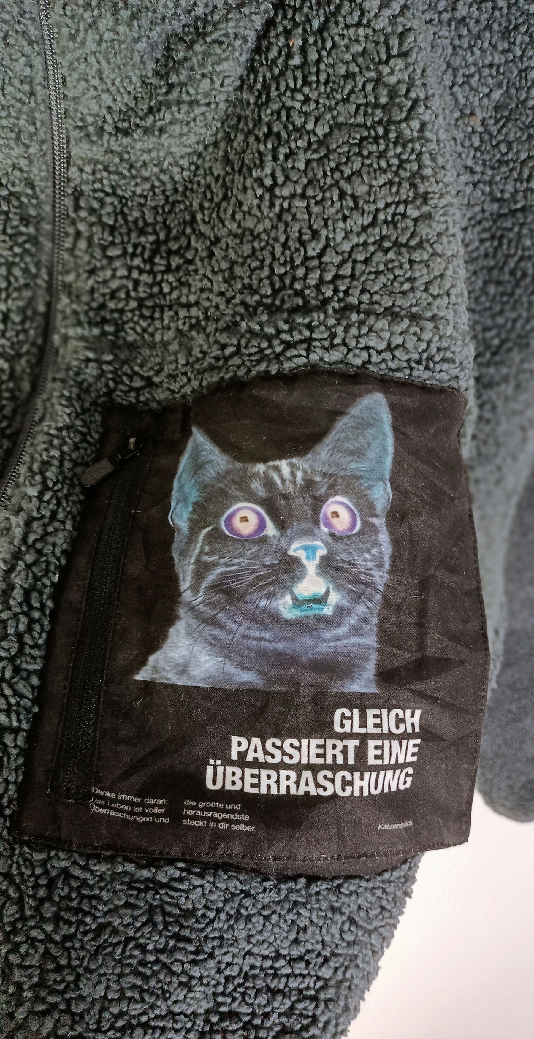 Japanese Brand Graniph Deployment Of Shock Boa Fleece Zip Hoodie(CAT) Size US XL / EU 56 / 4 - 7 Thumbnail