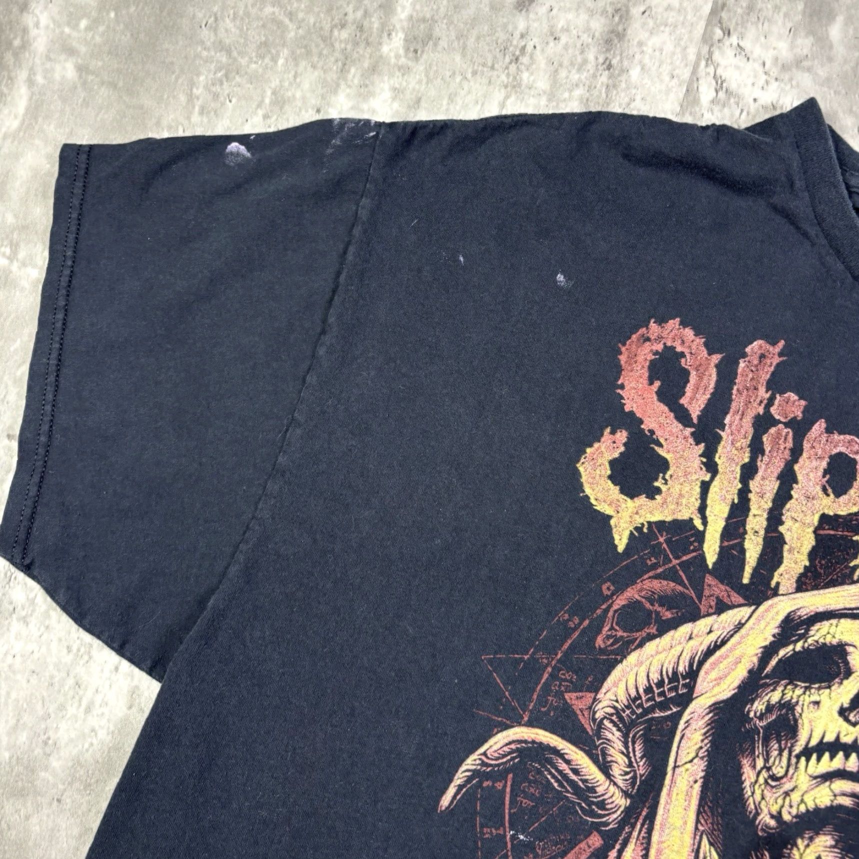 Vintage VINTAGE Slipknot Nu Metal Black Band T Shirt Mens 3XL Cotton Graphic Print Short Sleeve Crew Neck Band Rock Men 3XL Black Size US XXL / EU 58 / 5 - 6 Thumbnail