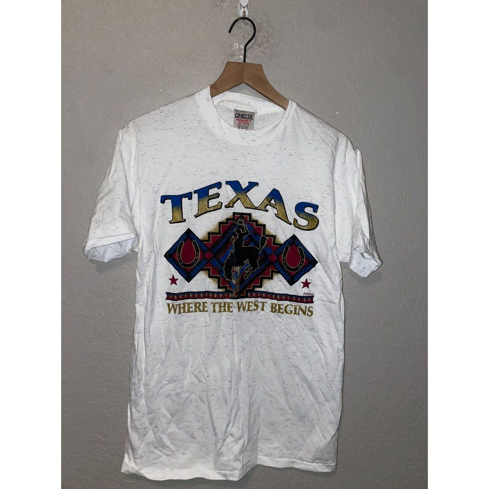 Vintage Vintage Texas Shirt Where The West Begins Cowboy Tee 90s Size US M / EU 48-50 / 2 - 1 Thumbnail