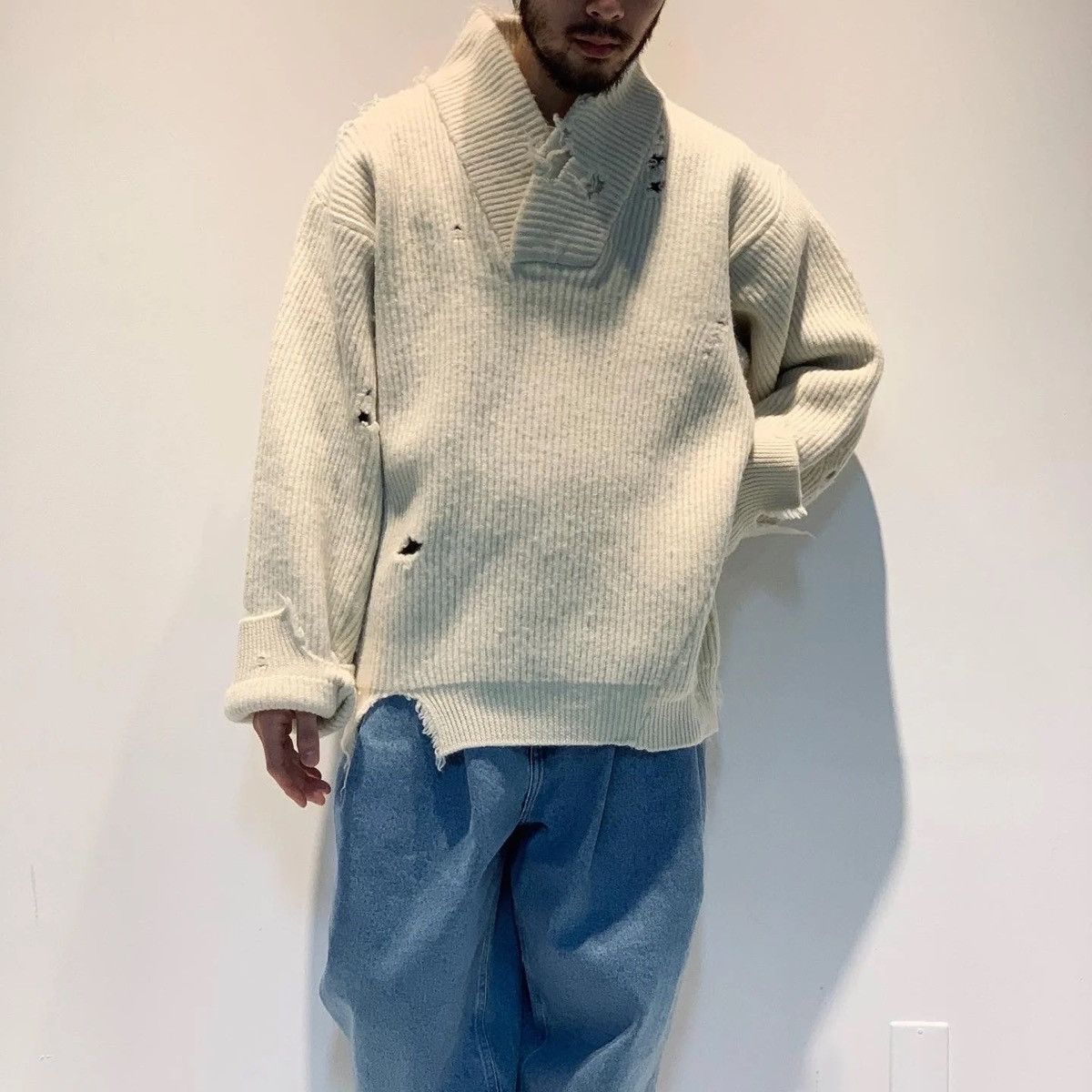 Hed Mayner Oversized Deconstructed Knit Jumper Sweater Size US S / EU 44-46 / 1 - 7 Thumbnail
