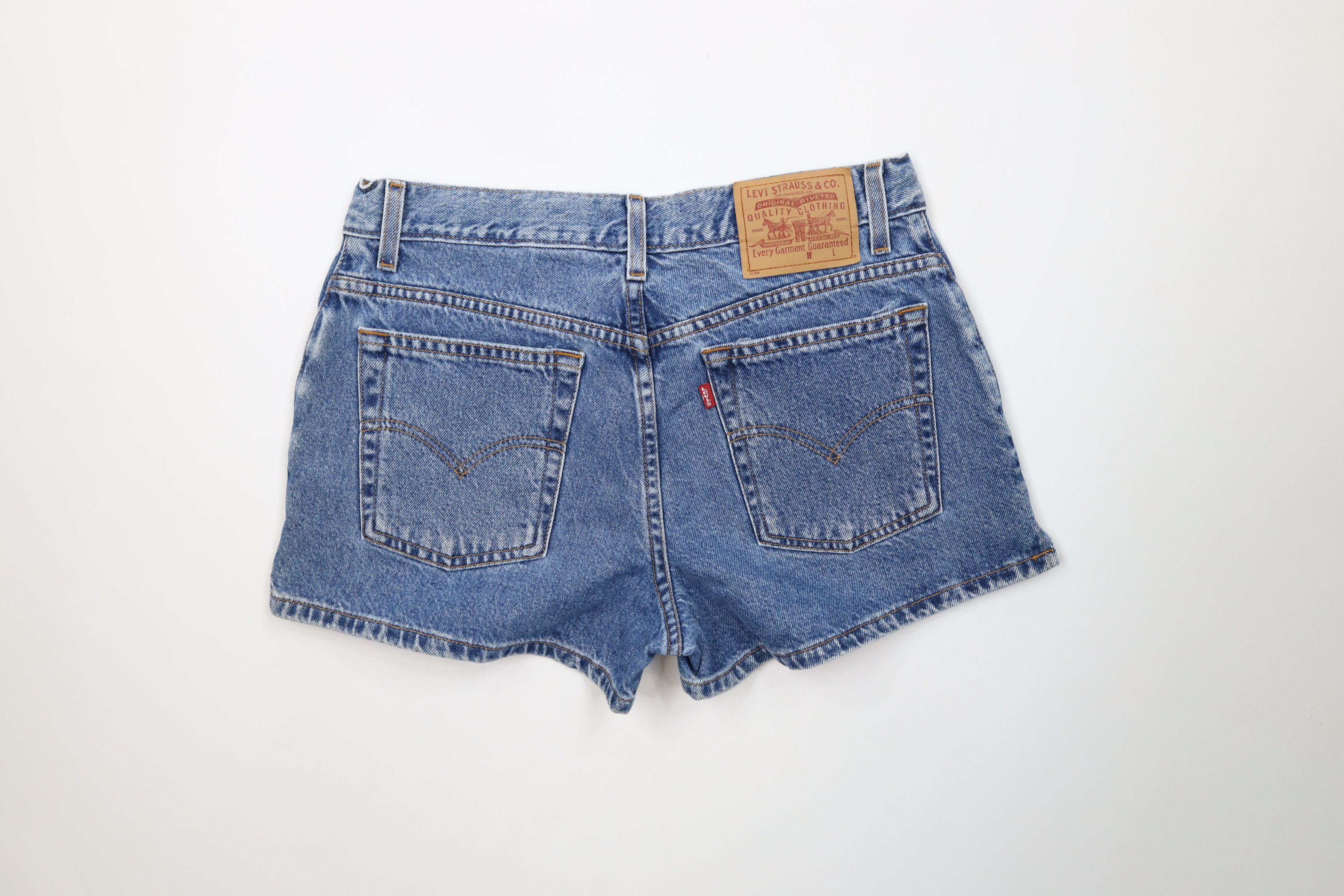 Levi's Vintage 90s Levis Relaxed Fit Denim Jean Shorts Jorts Blue Size 32" / US 10 / IT 46 - 9 Thumbnail