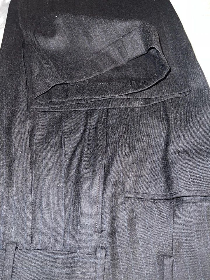 Oxxford Clothes Double Breasted Gray Suit Size 42S - 21 Thumbnail