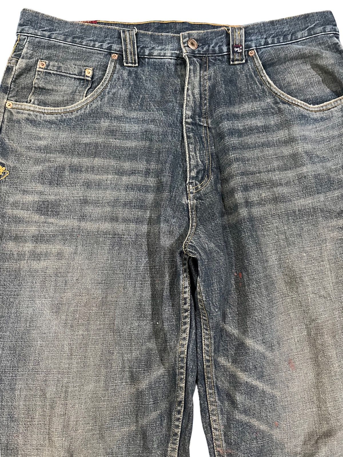 Phat Farm Vintage Phat Farm Baggy Mudwash Denim Size US 35 - 2 Thumbnail