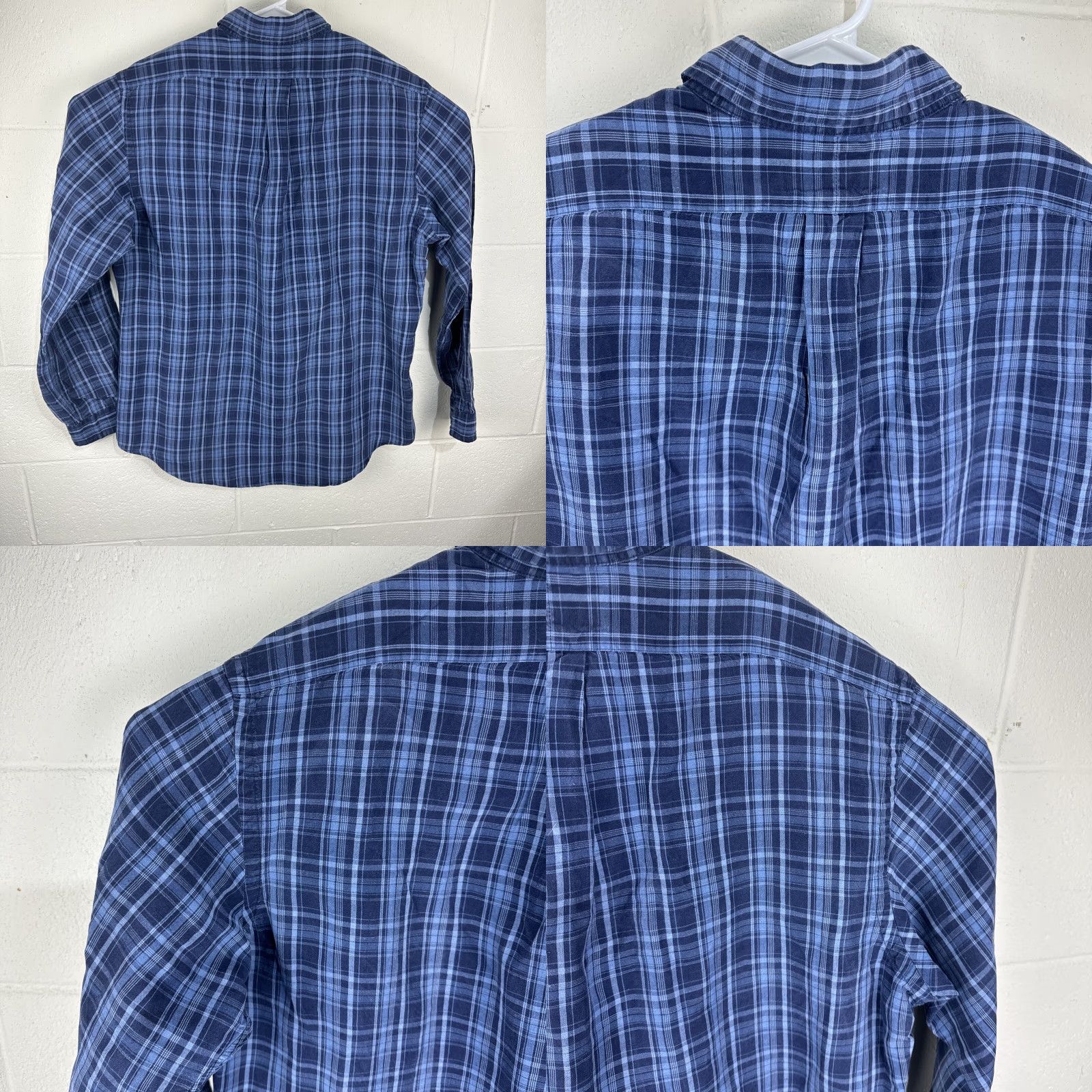 Ralph Lauren VINTAGE Ralph Lauren Shirt Men XL Plaid Button-Up Navy Silk Linen Custom Fit XL Blue 90s Preppy Designer Classic Casual Business Travel Button-Down Size US XL / EU 56 / 4 - 9 Thumbnail