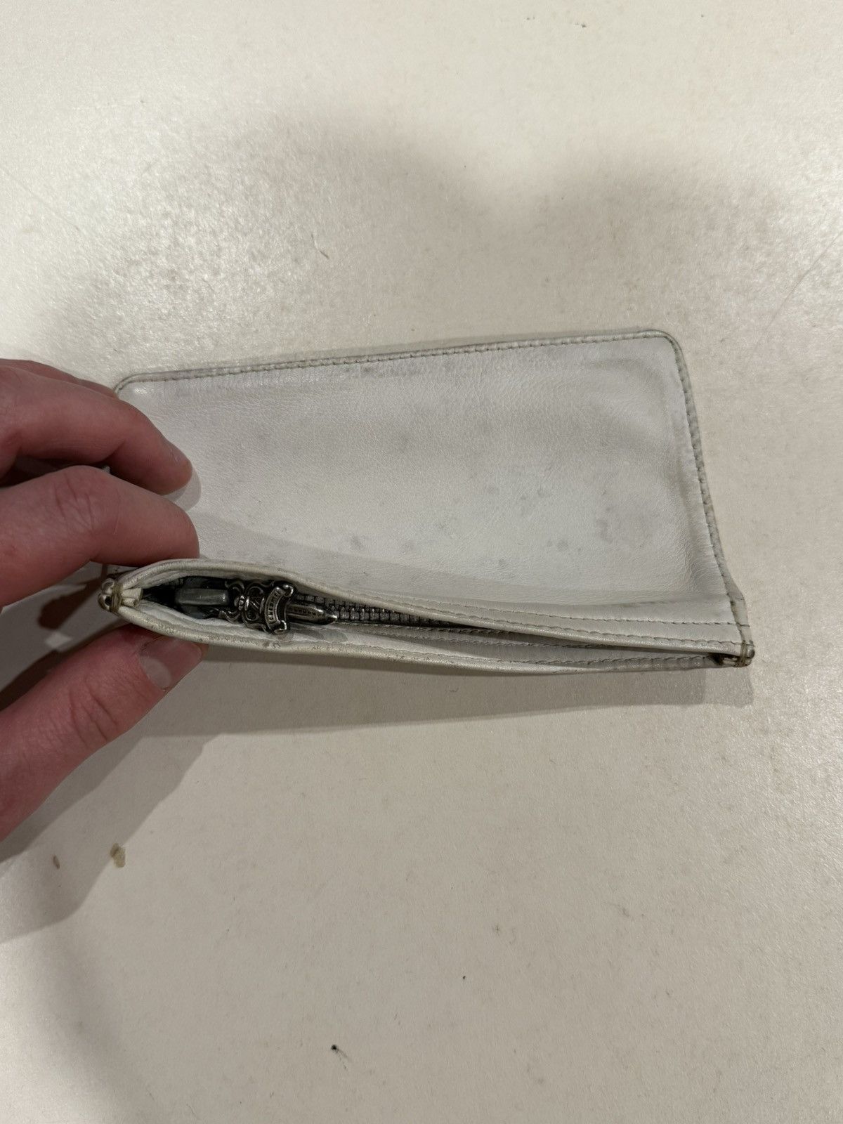 Chrome Hearts Chrome Hearts Coin Pouch Silver Dagger Zipper Leather Wallet Size ONE SIZE - 1 Thumbnail