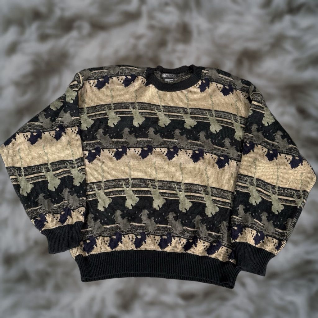Vintage VINTAGE Generra Collection Sweater Mens XL Acrylic Striped Grandpa Style 90s Size US XL / EU 56 / 4 - 1 Thumbnail