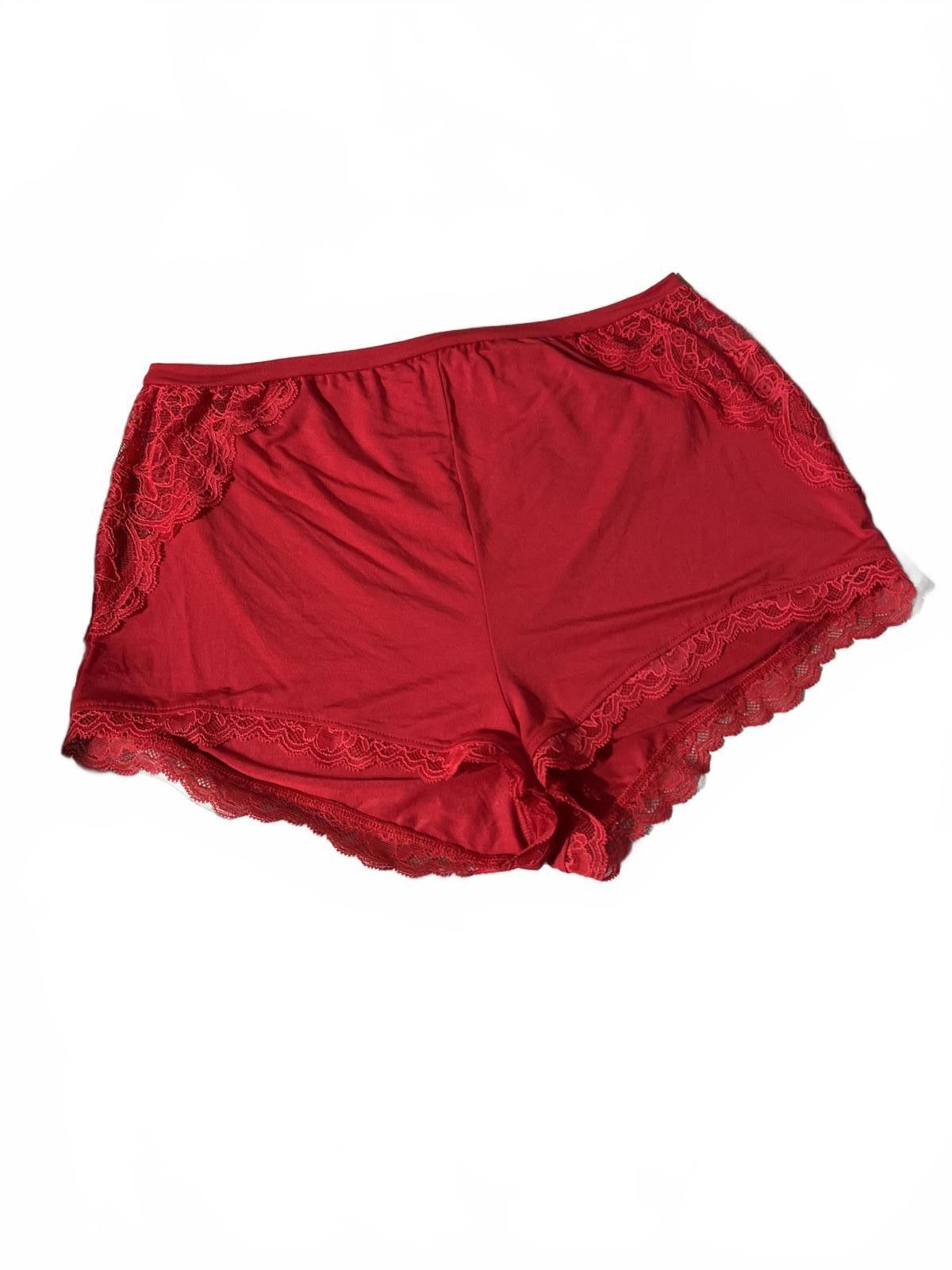 Other Victorias Secret Red Lace Trim Sleep Shorts Small Size ONE SIZE - 2 Thumbnail