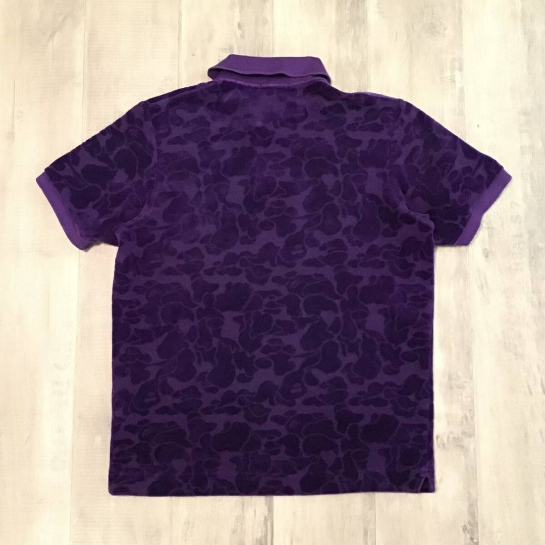 Bape 🔥Aoyama limited🔥 BAPE CAMO Velour Polo Shirt a bathing ape Size US S / EU 44-46 / 1 - 3 Thumbnail