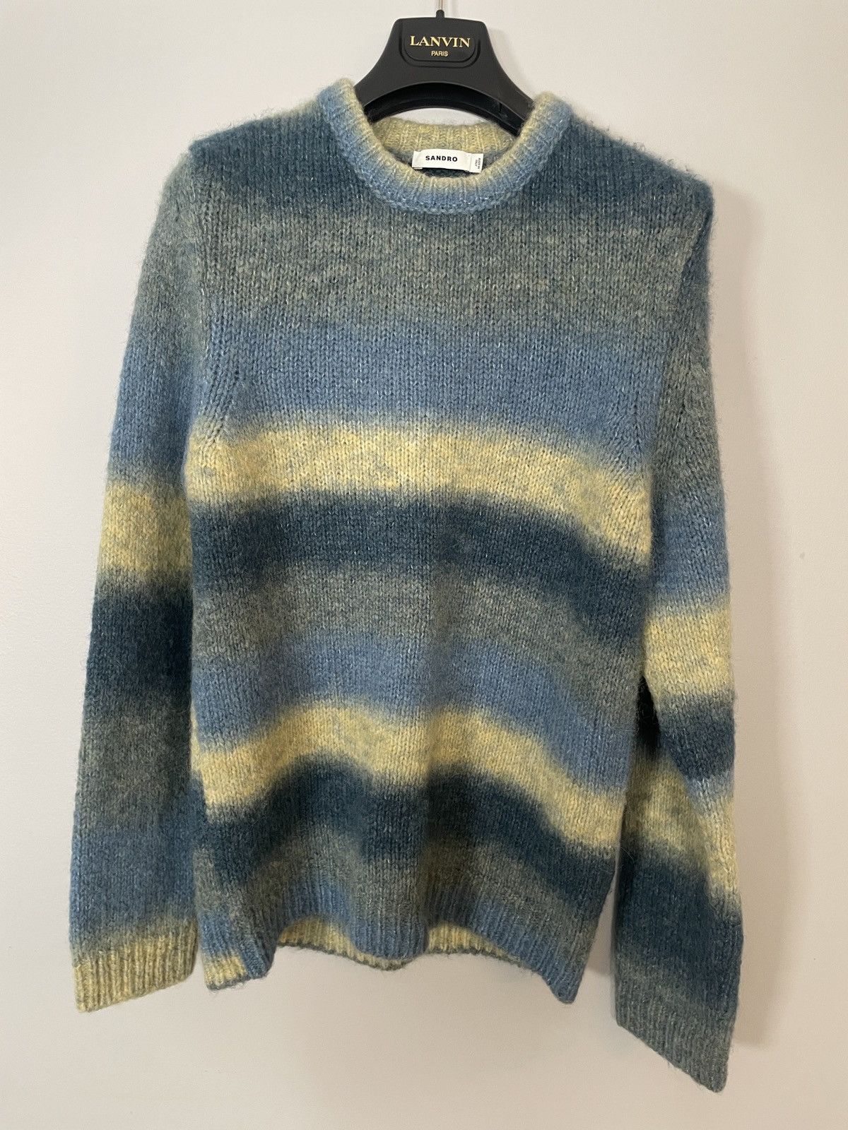 Sandro Sandro Alpaca Mens Stripped sweater M NEW Size US M / EU 48-50 / 2 - 1 Thumbnail