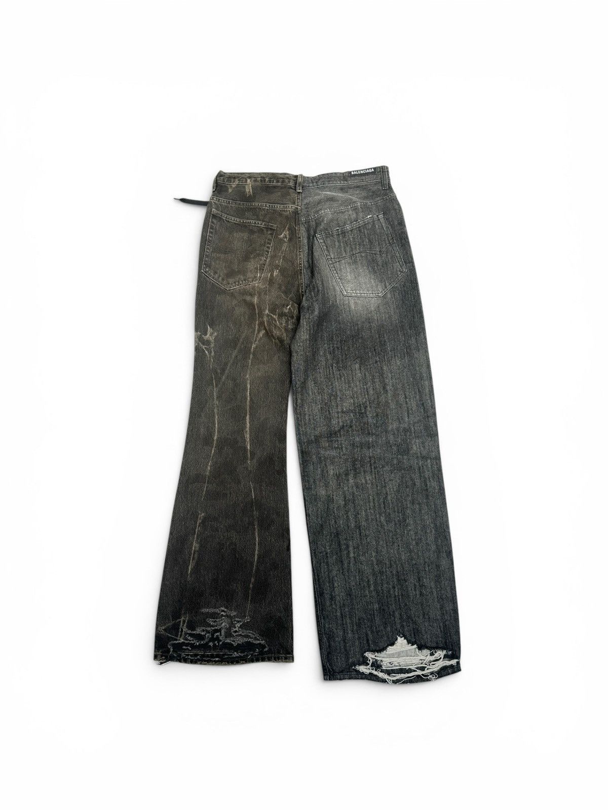 Balenciaga Balenciaga 50/50 Baggy & Flare Denim Pants Size US 30 / EU 46 - 2 Thumbnail