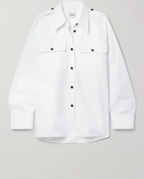KHAITE o1s22i1n0724 Missa Oversized Shirt in White Size S / US 4 / IT 40 - 1 Thumbnail