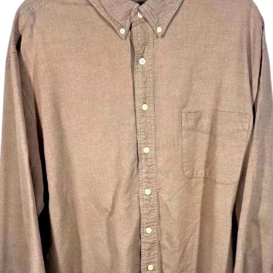 Catalina Catalina Mens 2XL Khaki Casual Shirt Long Sleeve Button Down Top Size US XXL / EU 58 / 5 - 6 Thumbnail