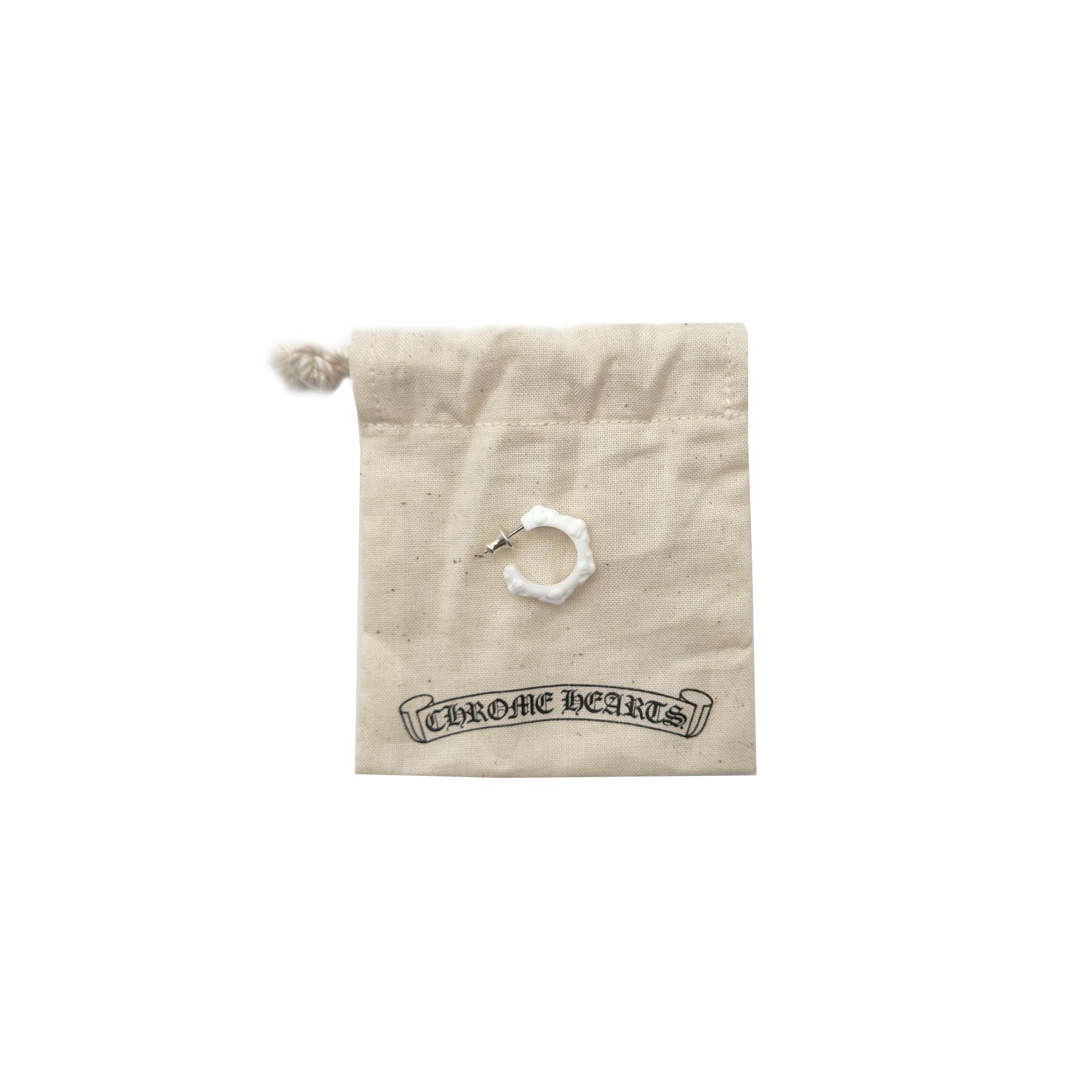Chrome Hearts Chrome Hearts White Resin SBT Cross Earring Hoop Size ONE SIZE - 4 Thumbnail