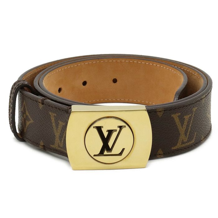 Louis Vuitton LOUIS VUITTON Belt Monogram Men's Sun Tulle LV Shape Orange  MP216