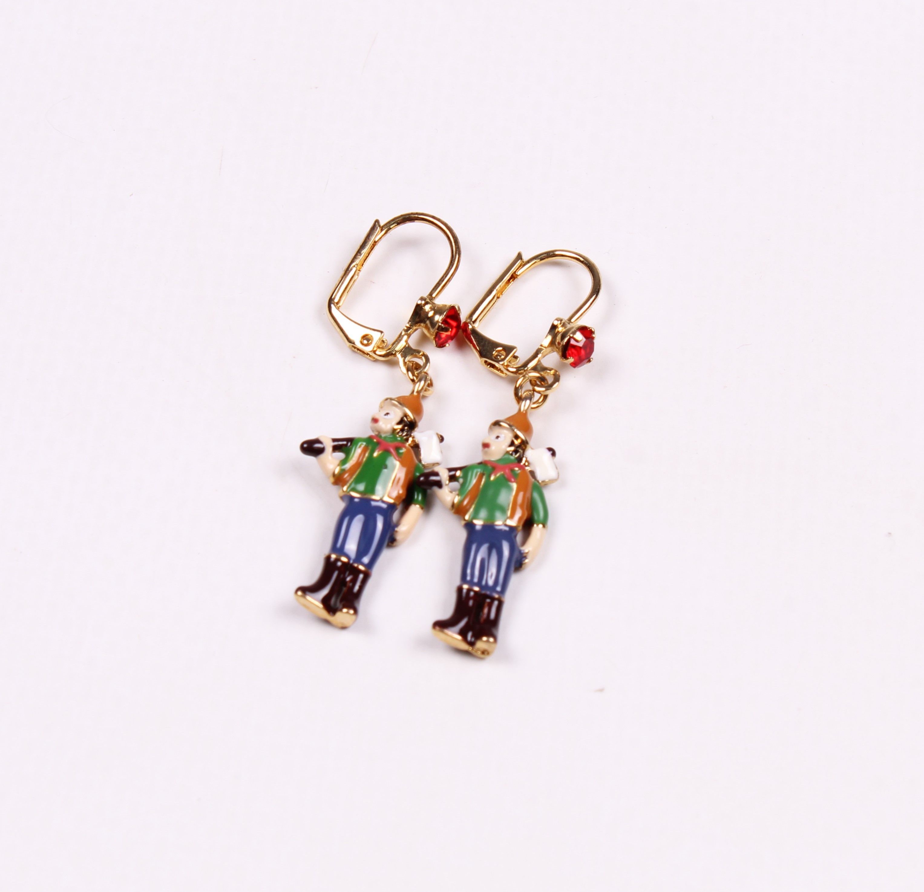 Other Les Nereides Paris N2 Lumberjack Enamel Earrings Size ONE SIZE - 1 Thumbnail