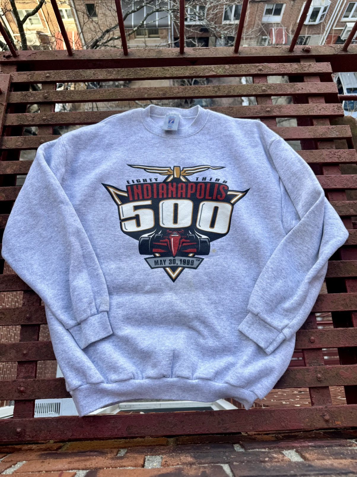 Logo 7 1999 Indianapolis 500 x Logo 7 Crew Neck Size US L / EU 52-54 / 3 - 1 Thumbnail