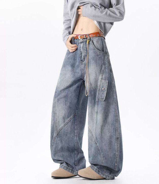 Vintage Men's American-Style Distressed "Curved-Blade" Cargo Jeans Size US 32 / EU 48 - 4 Thumbnail