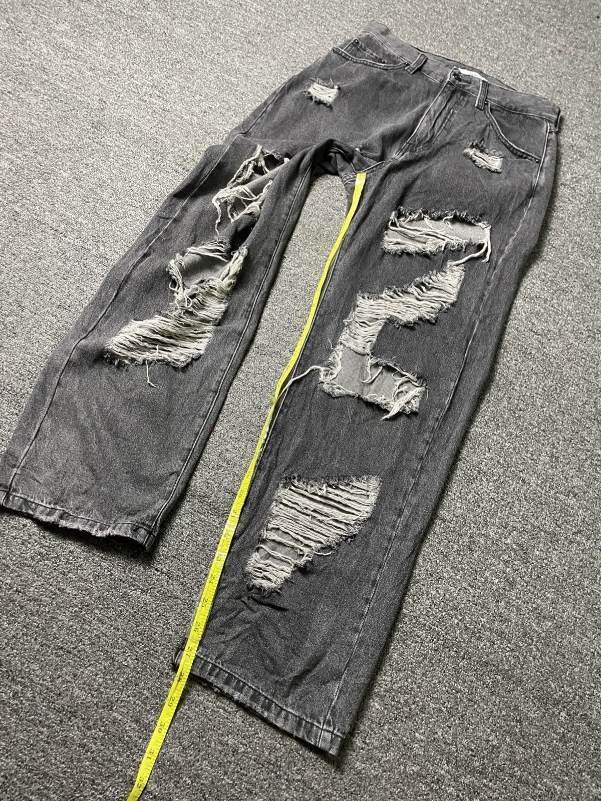 Japanese Brand × Vintage WEGO Distressed Denim Ripped Baggy Jeans (104) Size US 28 / EU 44 - 5 Thumbnail
