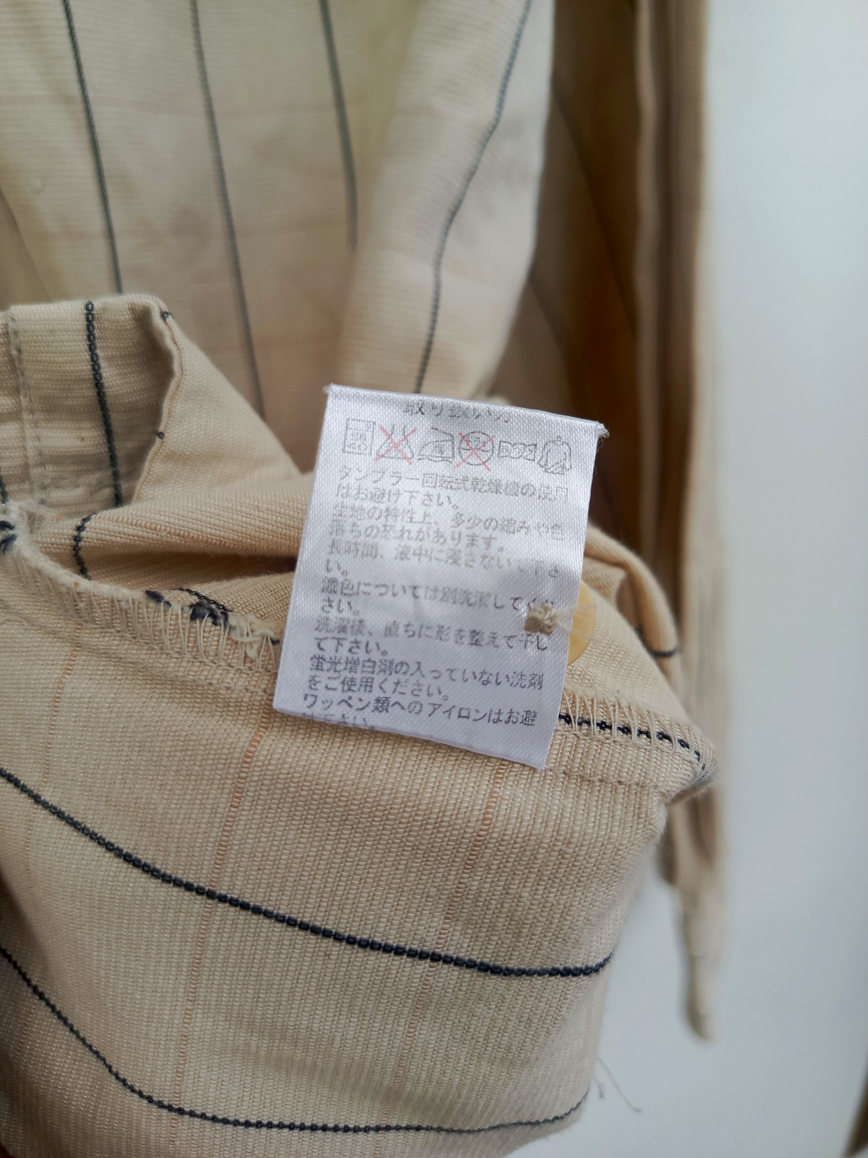 Kansai Yamamoto Kansai Yamamoto Pinstripe Zip Shirt – Japanese Designer Size US L / EU 52-54 / 3 - 7 Thumbnail