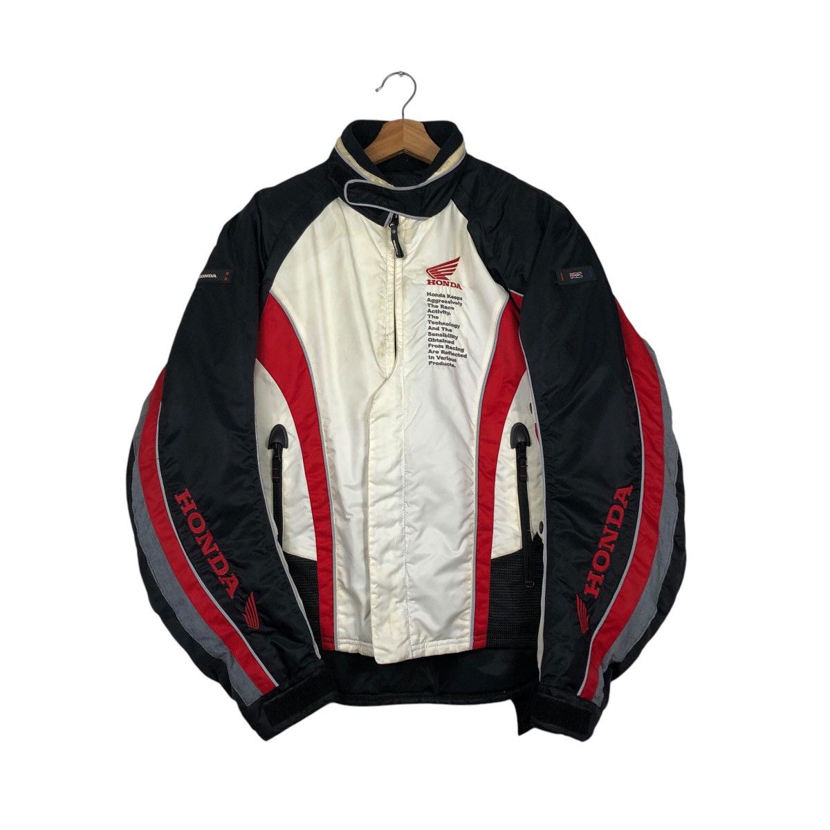 Vintage 📌Vintage Racing Jacket Motorcycle Honda Big Logo Spell Out Size US L / EU 52-54 / 3 - 2 Thumbnail