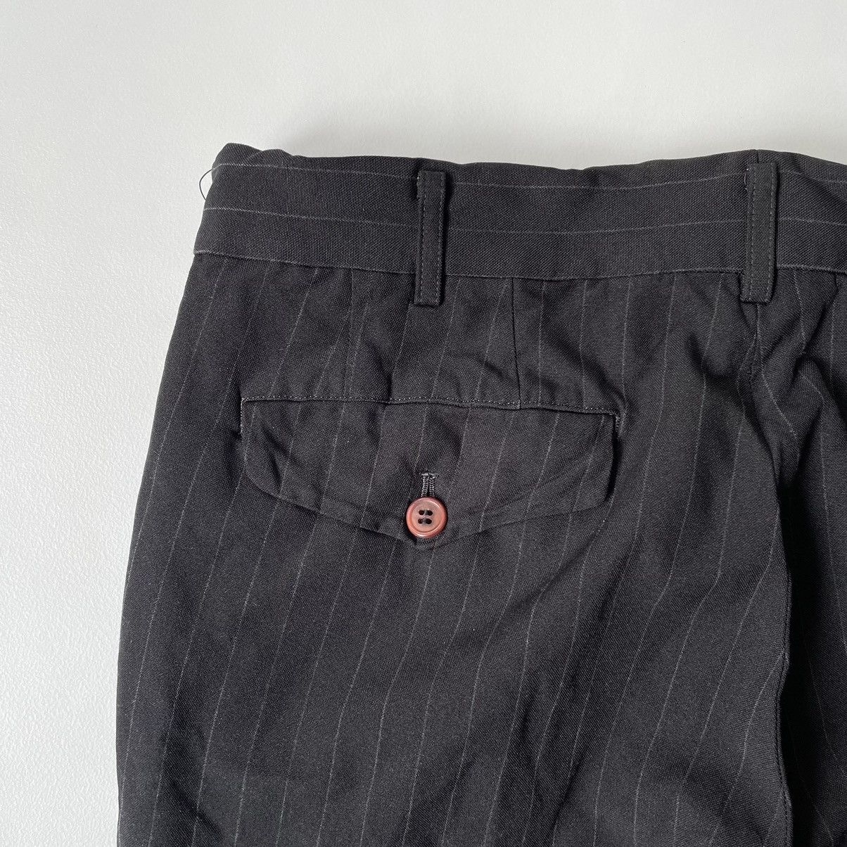 Comme des Garcons Black/Grey Pinstripe Tech Twill Trousers Size US 32 / EU 48 - 12 Thumbnail