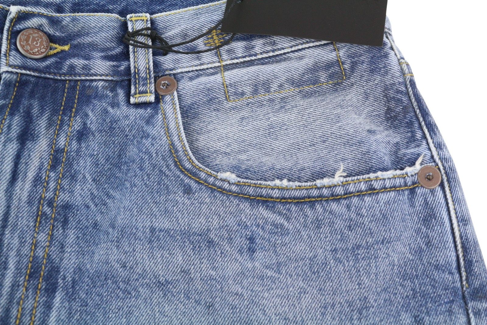 R13 CUFFED X-BF 27 Jasper Straight Whiskers Faded PF25 86662 Size 27" / US 4 / IT 40 - 11 Thumbnail