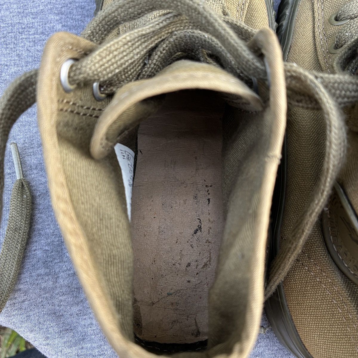 P.F. Flyers PF Flyers Foundation Hi Top Olive Green Sneakers Women Size US 6.5 / IT 36.5 - 6 Thumbnail